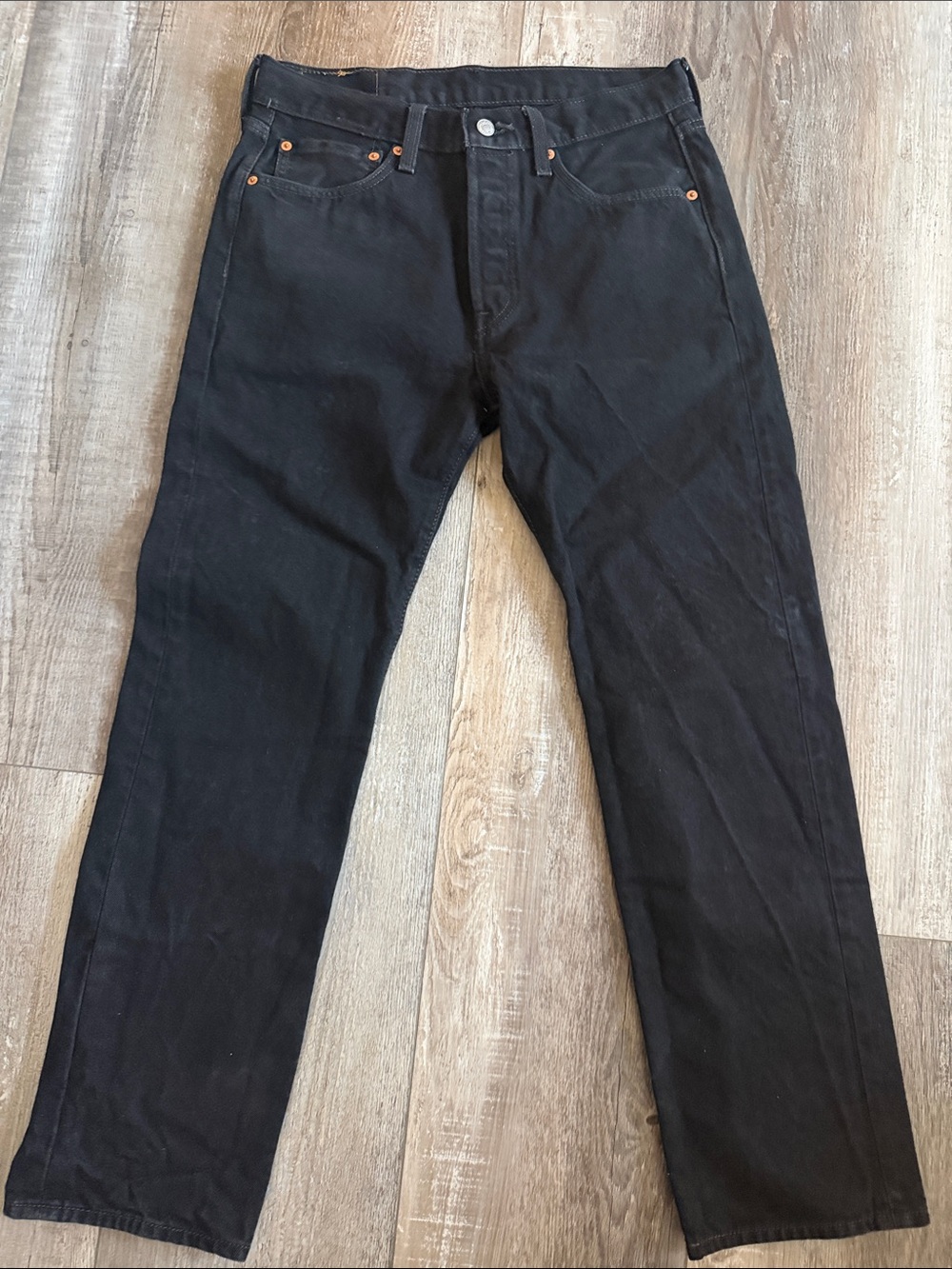 501 Men's Black Straight-Leg Jeans